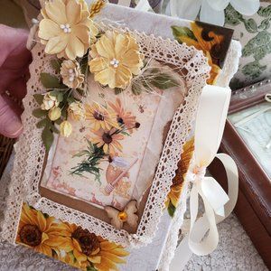 Sunflowers~Keepsake Memory Treasure Book Journal